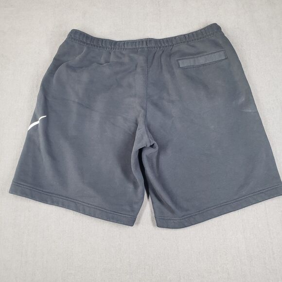 Nike Sweat Shorts Mens XL Black Running Athletic Swoosh Pockets Big Logo - Picture 2 of 9